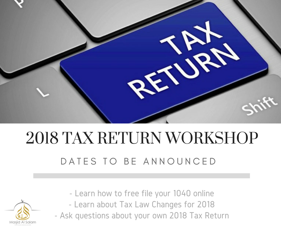 Tax Return Preparation Workshop Masjid AlSalam