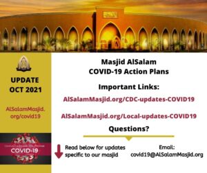 COVID19 Updates for Masjid AlSalam