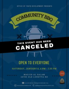 CANCELED: Community BBQ 2021